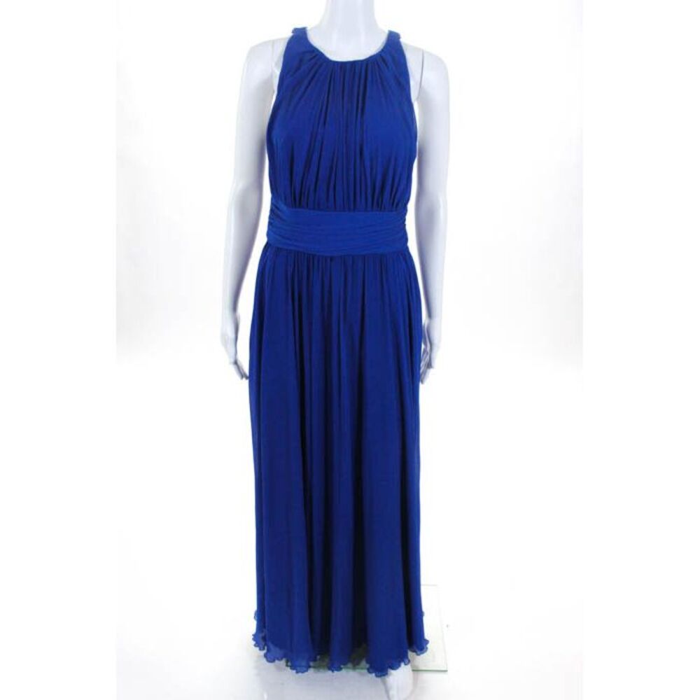 Badgley Mischka Corundum Sapphire Blue Gown $790 Size 8 10868990